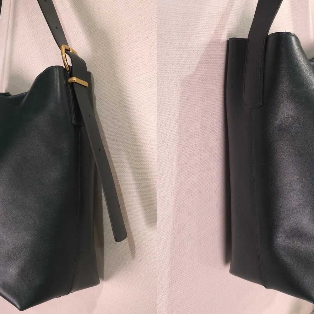 Madewell Essential Bucket Tote Leather Bag NWT - Picture 4 of 7